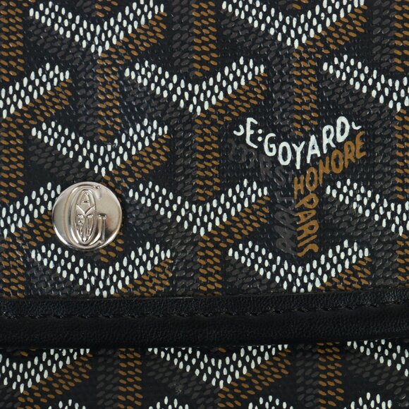 GOYARD ANJOU SAINT LOUIS TOTE BROWN BLACK LOGO INSIDE POUCH COIN PURSE ONLY - Picture 3 of 8